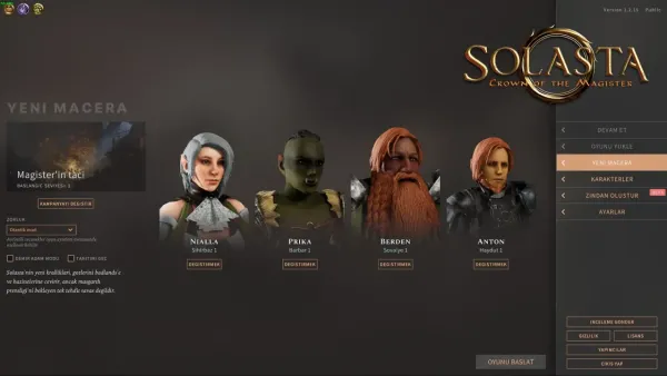 Solasta Crown of the Magister Türkçe Yama v4